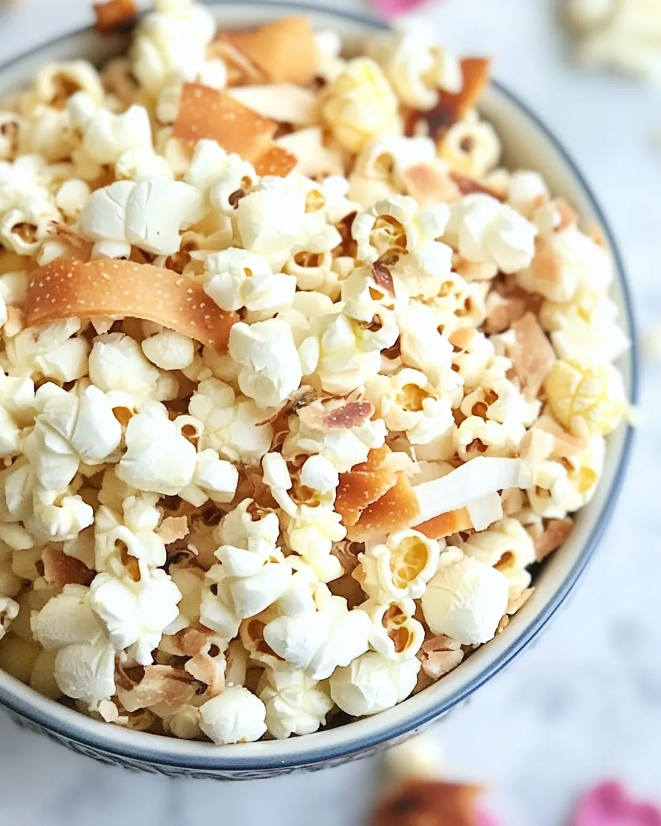 Homemade Toasted Coconut Kettle Corn photo