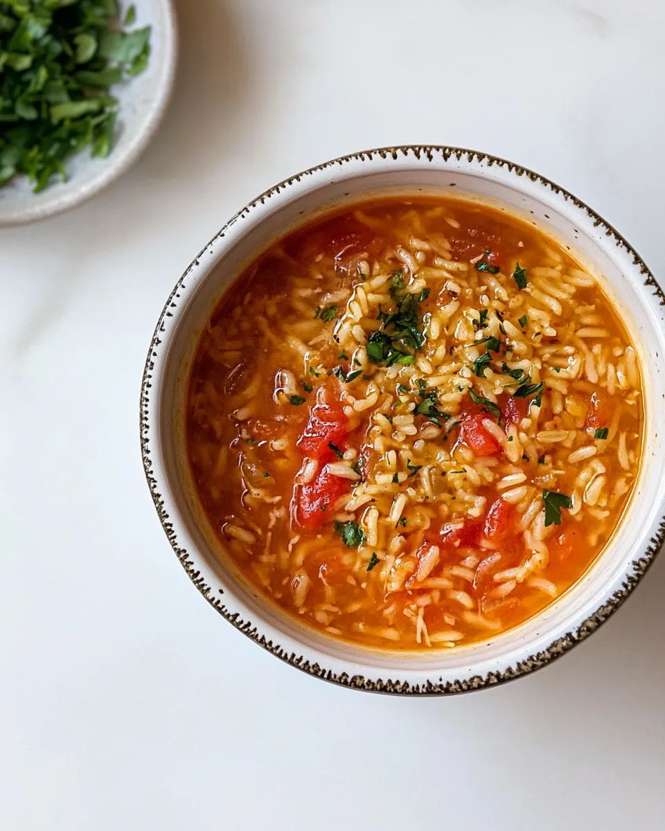 Homemade Tomato rice soup photo