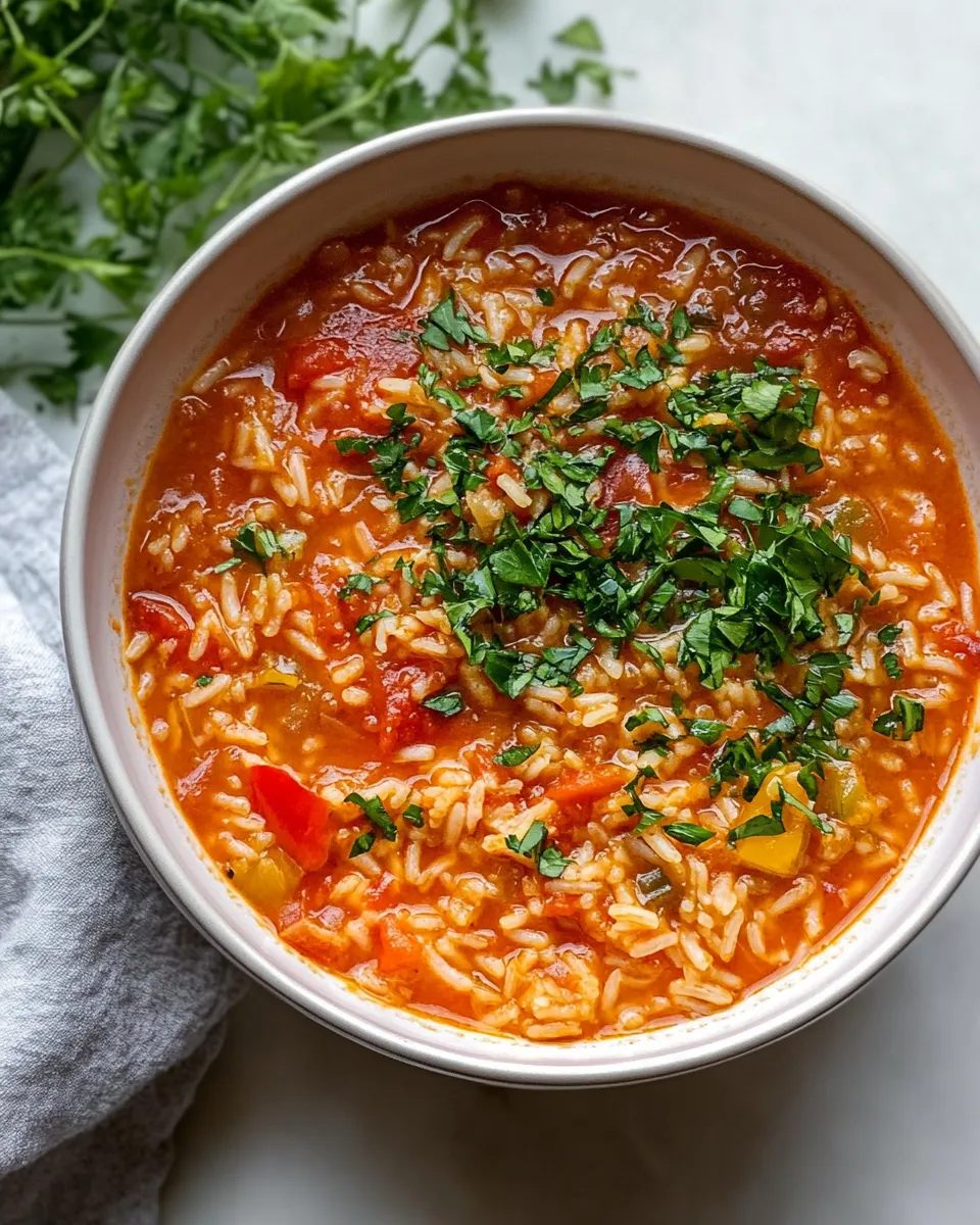Classic Tomato rice soup image