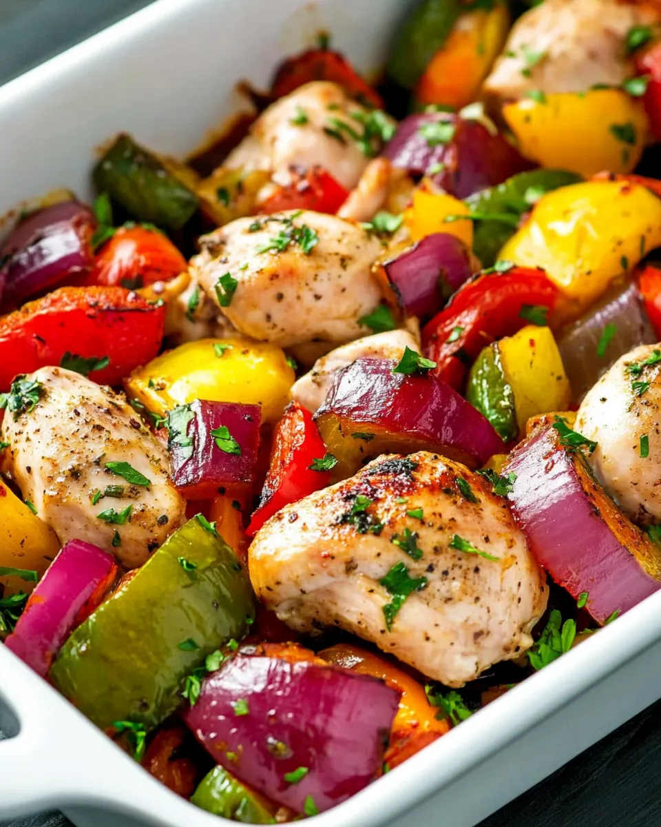 Delicious Tray BakeMediterranean Chicken shot