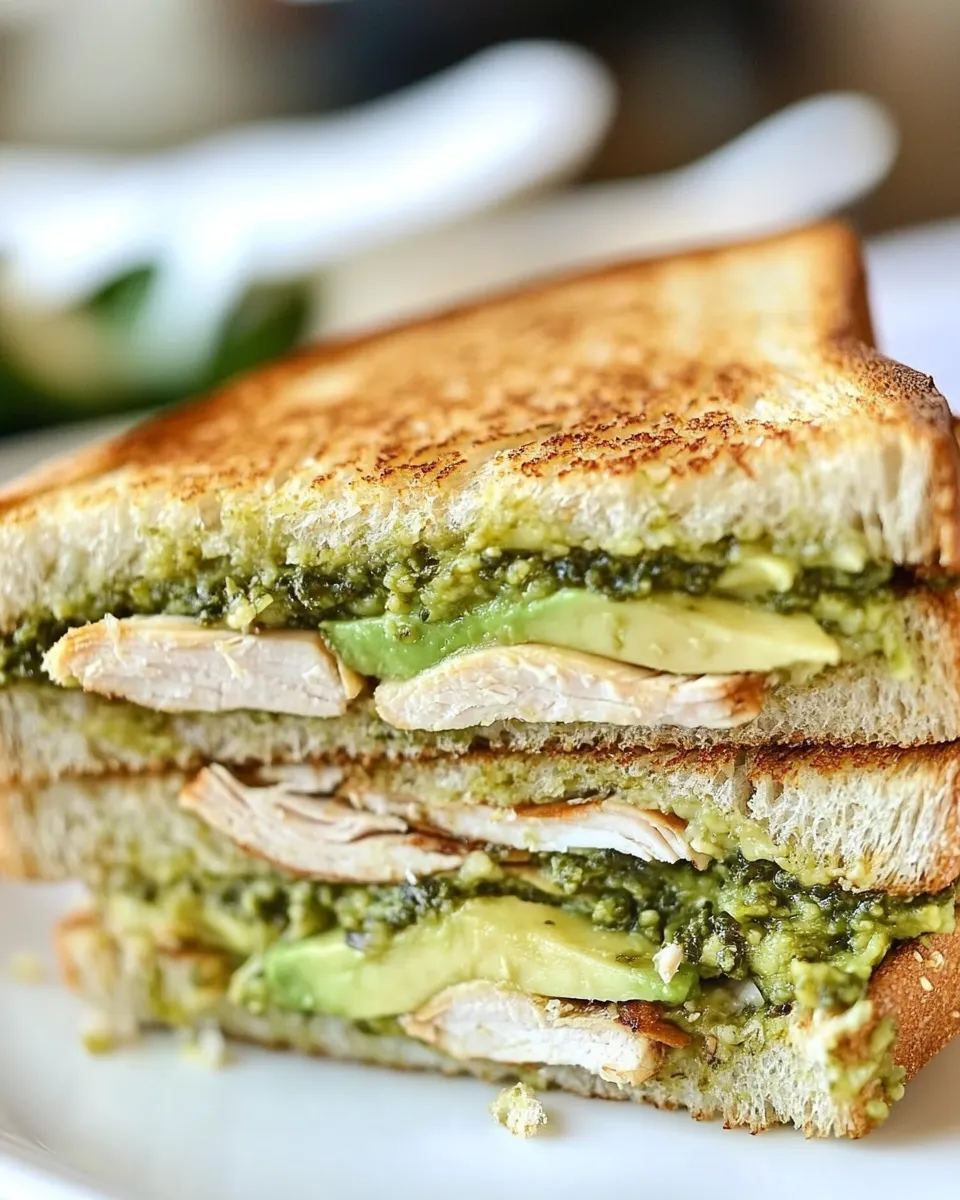 Homemade Turkey Pesto Avocado Sandwich recipe photo