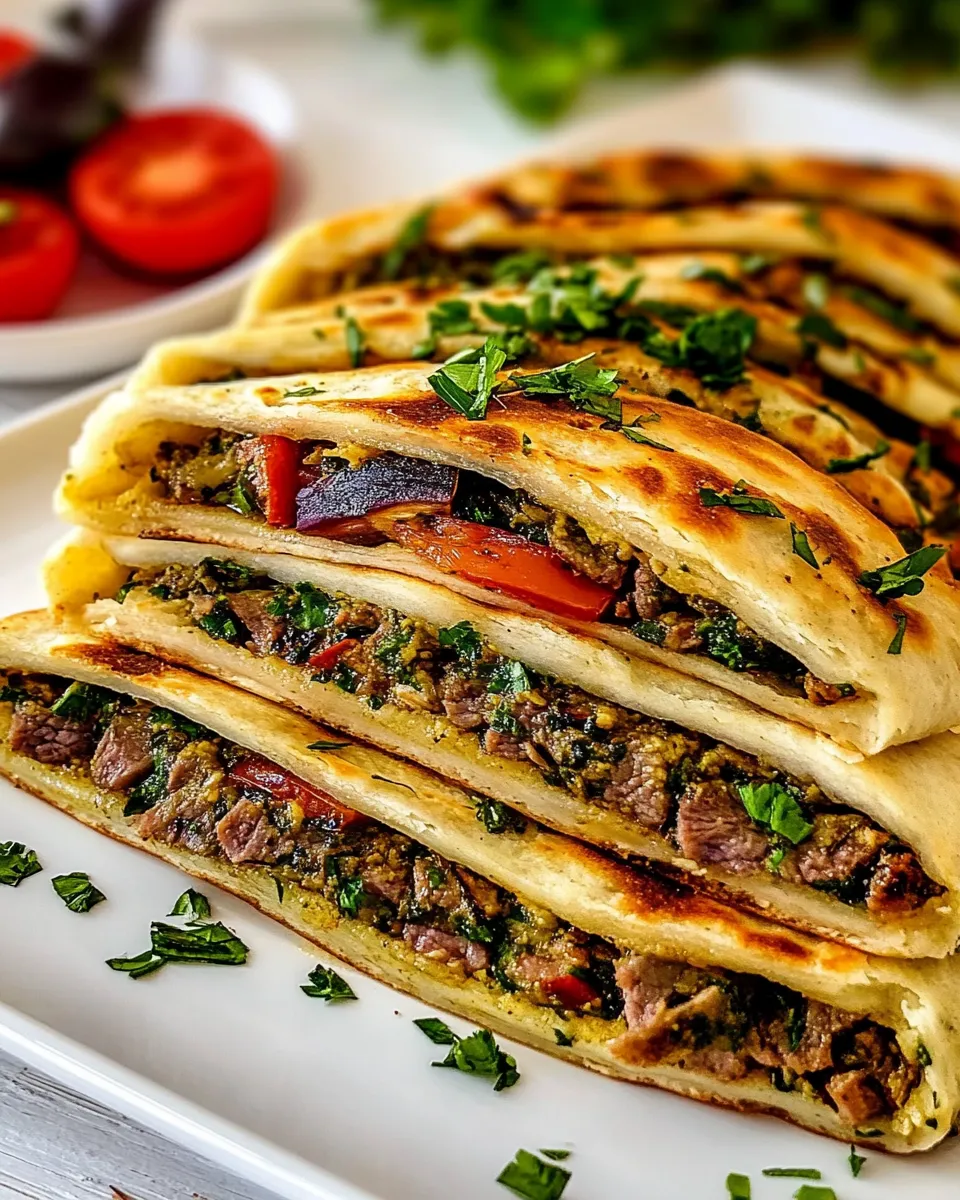 Classic Turkish Gozleme with Lamb image