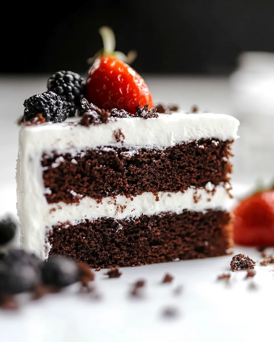 Delicious Tuxedo Cake shot