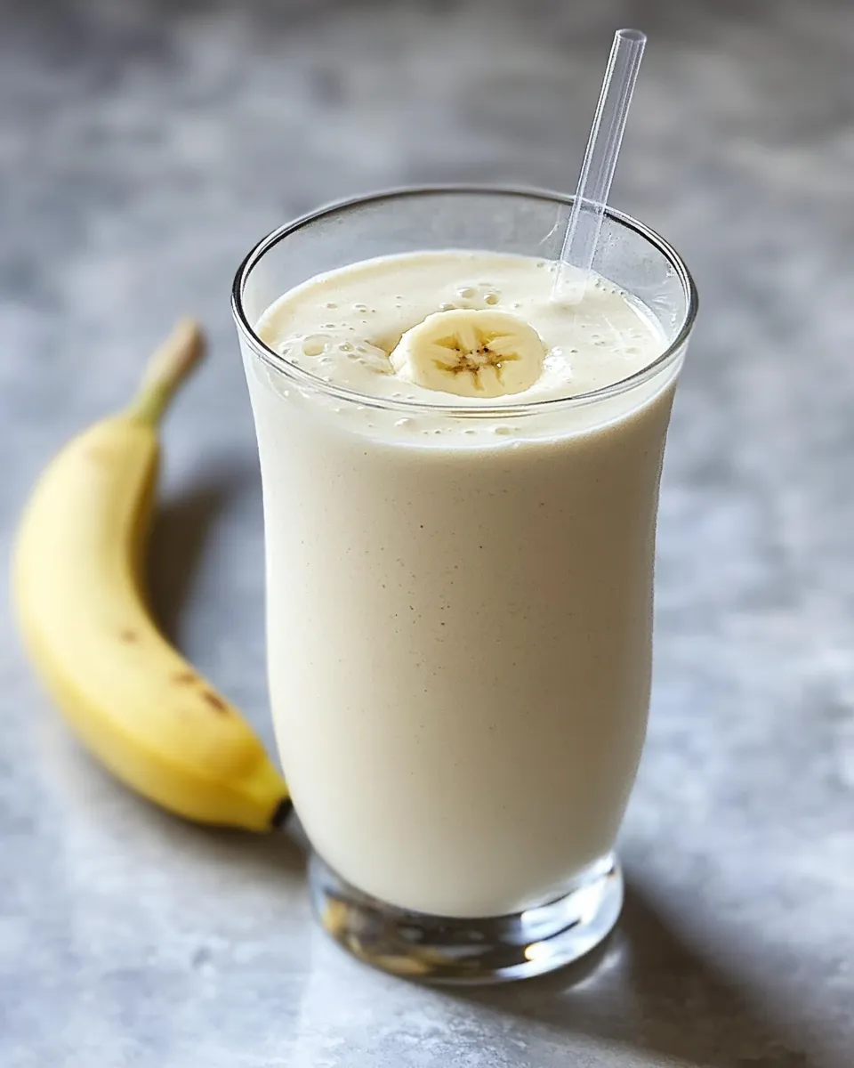 Homemade Vanilla Banana & Yogurt Protein Shake recipe photo