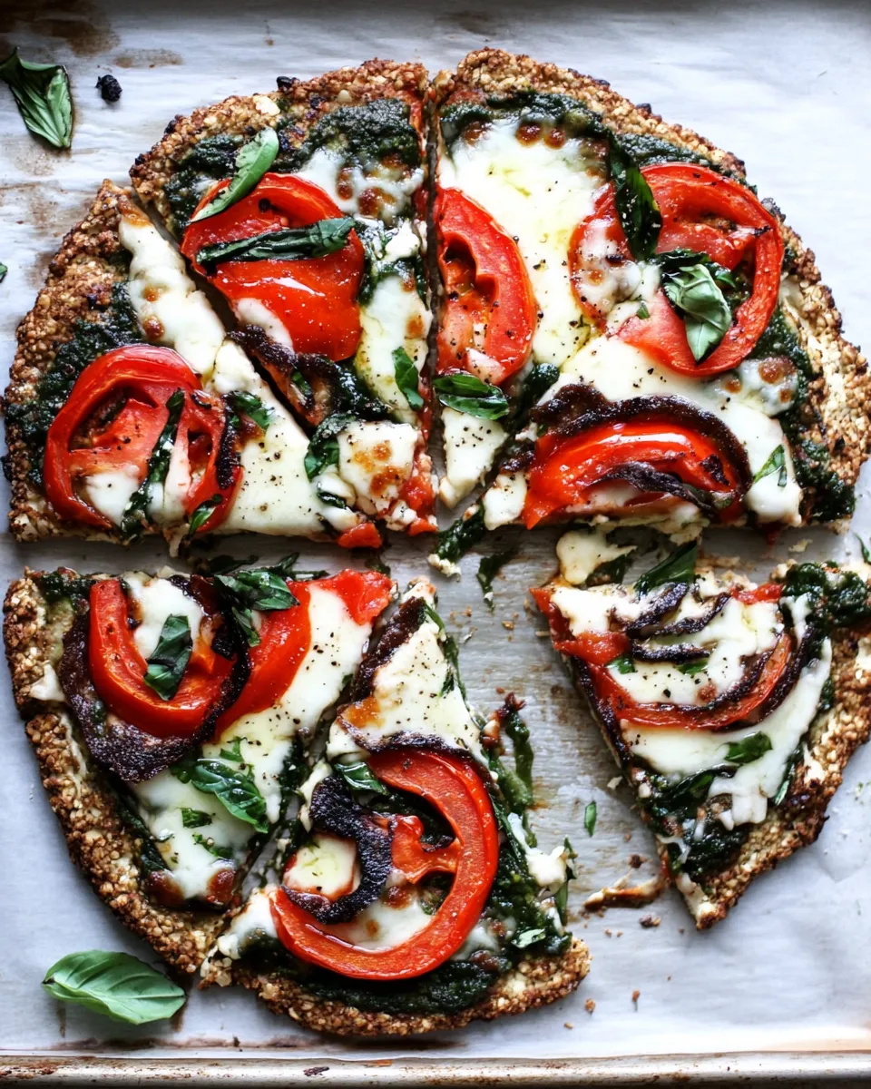 Delicious Vegan Cauliflower Crust Pizza image