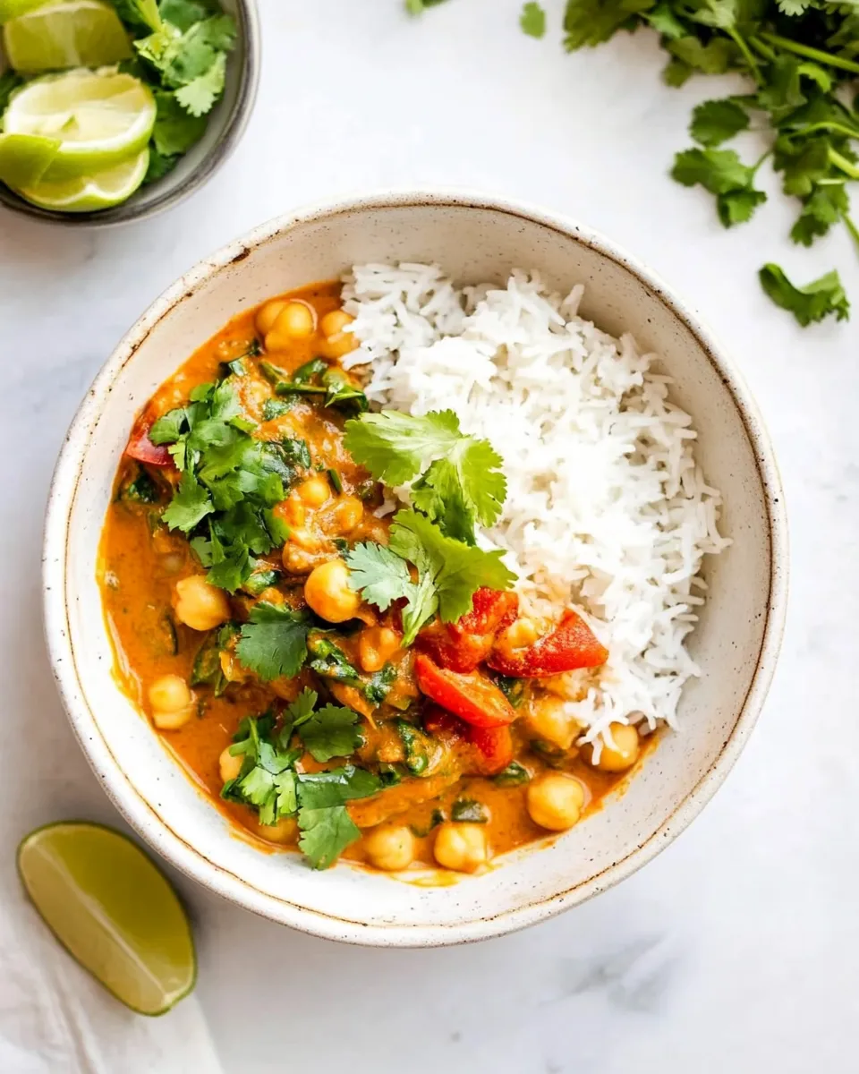 Healthy Vegan Chickpea Curry dish photo