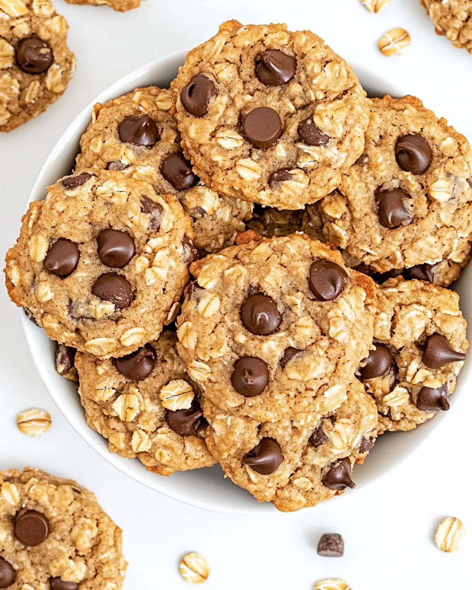Delicious Vegan Oatmeal Chocolate Chip Cookies shot