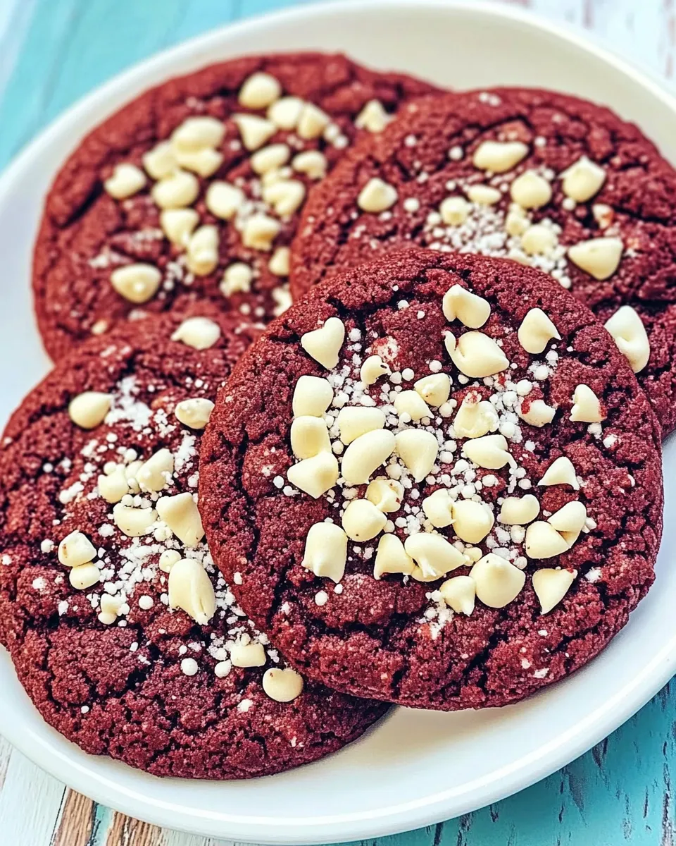 Classic Vegan Red Velvet Cookies image