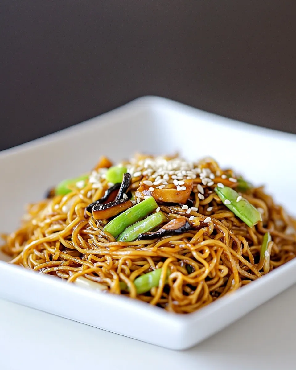 Delicious Vegetable Chow Mein shot