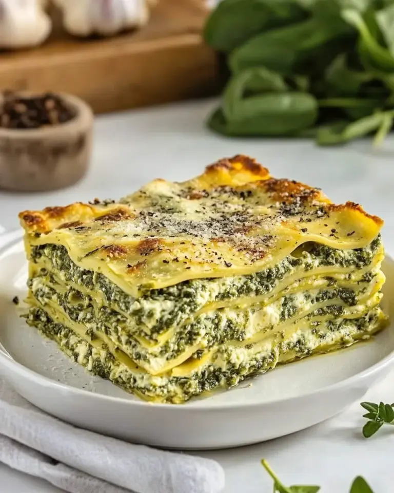 Homemade Veggie Pesto & Spinach Lasagna photo