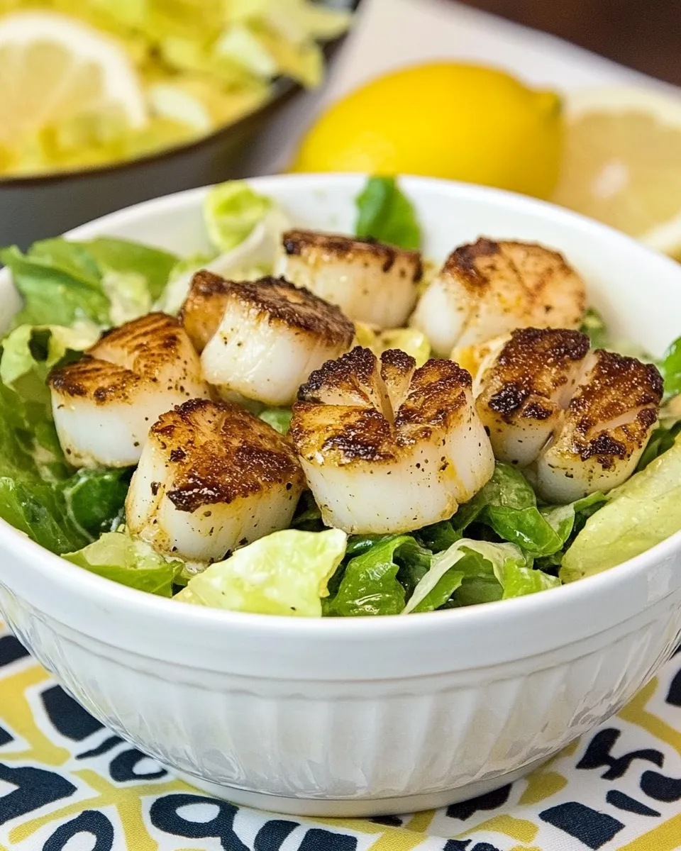 Delicious Warm Scallop Caesar Salad image