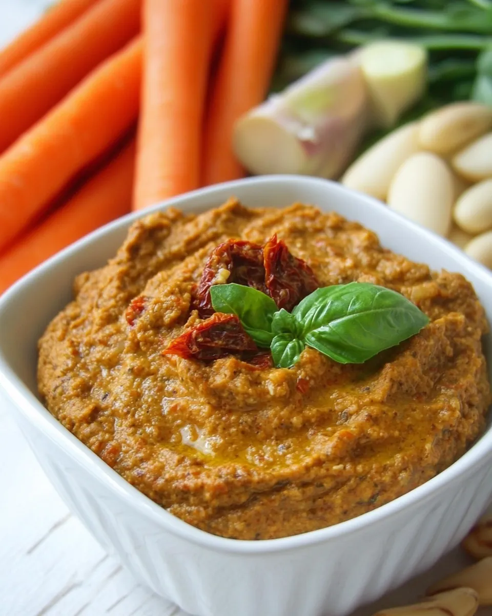 Delicious White Bean & Sun-dried Tomato Pesto Dip image
