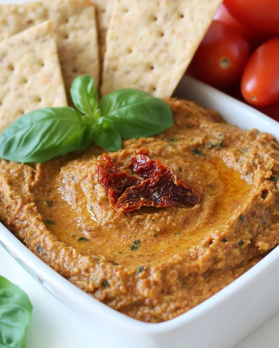 Easy White Bean & Sun-dried Tomato Pesto Dip recipe photo