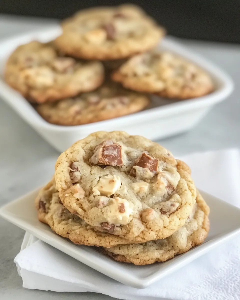 Classic White Chocolate Toffee Chunk Cookies image