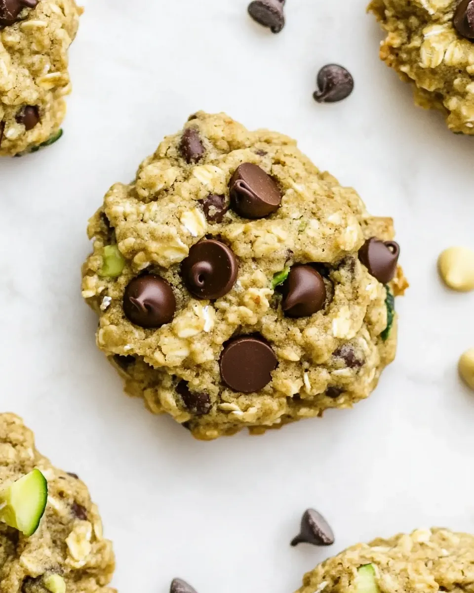 Homemade Zucchini Oat Chocolate Chip Cookies photo